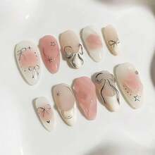 Bow Fake Nails-6