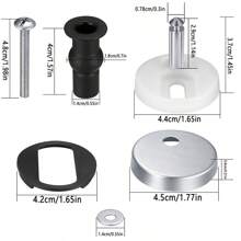 2pcs Toilet Seat Accessories - Fixation Bolts, Expansion Screws, Lid Fittings, Quick Release Toilet Seat Mounting Brackets, Easy Installation / 4pcs