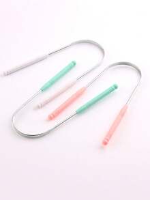 3/1 pieza, Rascador de lengua en forma de U para adultos, 1 rascador de lengua de acero inoxidable para reducir el mal aliento, productos de higiene masculina y femenina, herramientas de cuidado oral, sala de estar, familia, dormitorio, baño, suministros para el hogar, suministros de viaje, bodas, colas, cumpleaños, regalos para hombres, padres, amigos, Año Nuevo, accesorios, regalos divertidos (juego de varios piezas con colores aleatorios)