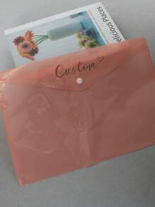 LICVIC Custom Plastic Folders With Name, Personalized File Folders, Customized Plastic Envelopes, Customizable Plastic Envelopes With Snap Closure, School Folders, Office Folders, Back To School Supplies, College Essentials, Teacher's Day Gifts, Birthday Gifts, Company, Students, Family, Couples, Teacher, Boy, Girl - Style a - View 6