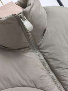 女士绗缝背心无袖拉链夹克外套冬季时尚轻便大衣