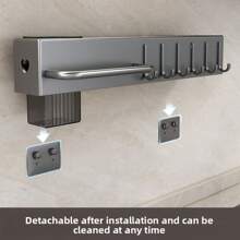 حامل سكاكين المطبخ، منظم، بدون تركيب ثقوب، حامل منشفة، حامل أدوات المطبخ