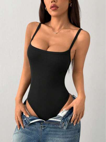 Body Feminino de Alcinha Canelado Premium Confortável