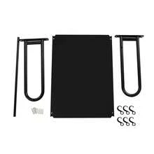 YUNRUX Wall Mounted Kitchen Microwave Rack, Kitchen Shelf Wall Spice Rack Kitchen Rack Stainless Steel Microwave Rack With 6 Movable Hooks Maximum Load 66lbs For Kitchen Living Room - Black - View 4