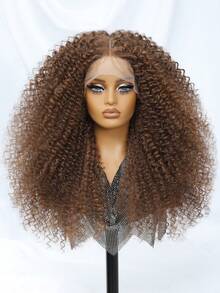 Perucas sintéticas Jerry Curl de 24 polegadas, perucas crespas e cacheadas para mulheres afro, 13x5x1,5, pretas, pré-depiladas, perucas de renda frontal Latisha para mulheres