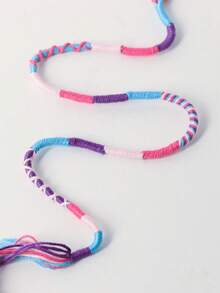 1 chiếc kẹp tóc dây cho nữ, dây buộc tóc bện nhiều màu sắc, dây bện thủ công, phụ kiện tóc nữ, thích hợp cho mùa hè, bãi biển, lễ hội âm nhạc, Oktoberfest, tựu trường, kẹp tóc nhiều màu sắc, có thể tái sử dụng, phù hợp cho kỳ nghỉ, tiệc tùng, du lịch, chụp ảnh, kẹp càng cua, kẹp tóc, kẹp cài tóc, kẹp tóc, kẹp tóc, phụ kiện tóc, phụ kiện đội đầu, phụ kiện tóc cho nữ, tóc nối, tóc giả, ghim cài tóc - Hồng tím xanh - Xem 3
