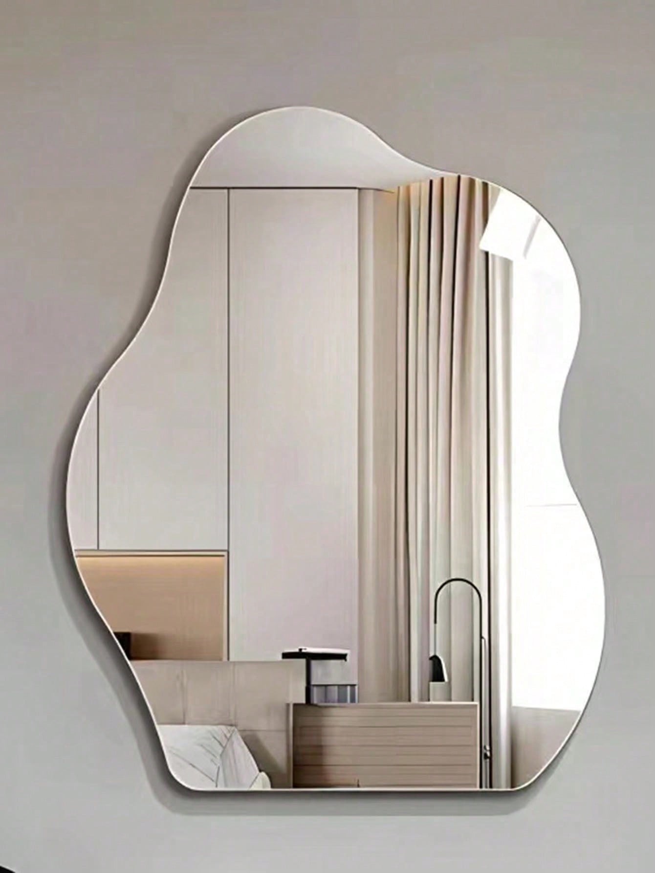 مرآة ديكور الحائط بشكل سحابة مصنوعة من الأكريليك،...