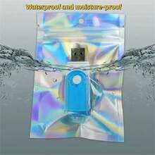 50/5 túi nhôm dán kín bằng nhựa màu sắc dễ thương, túi hologram, túi bán lẻ trang sức tái sử dụng, phù hợp để bảo quản thực phẩm, trang sức, kinh doanh nhỏ, đóng gói quà tặng, Giáng sinh, túi quà tặng hologram laser nhỏ, với thiết kế tự dán kín hologram laser, phù hợp cho trang sức, túi đóng gói quà tặng và túi mẫu có cửa sổ phía trước, túi tự dán kín, túi quà tặng ngày lễ, phù hợp cho Giáng sinh, Halloween, Lễ Tạ ơn, Ngày lễ Tình nhân, Đám cưới - màu sắc - Xem 11