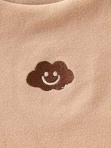 3 件装少女休闲卡通动物刺绣圆领百搭长袖 T 恤，适合秋冬季日常穿着、上学和户外活动