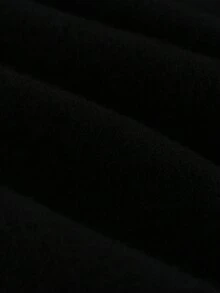 休闲简约百搭通勤套头毛衣，圣诞节加大码女式无袖背心，春秋冬季时尚纯色圆领针织开衫，下摆开衩，适合加大码女式，黑色 - 黑色 - 查看 5