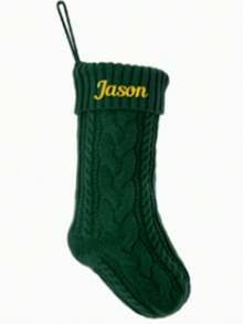 1 szt. Spersonalizowana skarpeta świąteczna z haftowanym imieniem, w stylu vintage, z mieszanki bawełny, w kształcie buta, z pętelką do zawieszania, świąteczna torebka prezentowa do dekoracji kominka