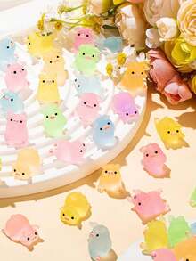 10/20 buc purceluși mini luminoși din rășină, strălucesc în întuneric roz, figurine de animale mici, ornament pentru grădină de zâne DIY, recipient de sticlă, decor pentru plante în ghiveci, meșteșuguri în micropeisaj, decorare de grădină, accesorii interioare auto, petrecere, cadou perfect de ziua de naștere