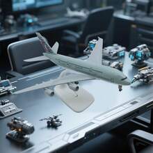 1/400 Scale 20cm Aircraft Qatar A380 Alloy Plane Model Plane Souvenir Gift - 白色 - 查看 7