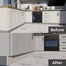 1 Roll 9.8cm X 2m Self-Adhesive Baseboard, Removable And Reusable Flexible Baseboard Trim, Suitable For Bedroom, Living Room, Dining Room, Wall Decor, Home Decoration