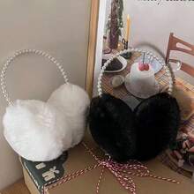 1件女士冬季保暖耳套，时尚设计，温暖精致，展现小巧立体的五官秋季 - 彩色 - 查看 6