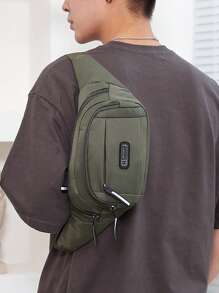 Men's Fashion Multi-Pocket Casual Sports Waist Bag, Travel Crossbody Chest Bag Large Capacity Chest Bag, Autumn College Men's Bag Waist Bag Crossbody Bag Fun Gift Holiday Thanksgiving Men's Gift Vacation Hiking Men's Bag Shoulder Bag Hobo Bag Travel Essentials Holiday Essentials Summer Back To School Waist Bag Backpack Waist Bag Spring School Supplies