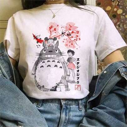 Harajuku Kawaii Shirt Women Ullzang Tshirt Funny Cartoon-Shirt Cute Anime Top Tee Female-Shirt Girl Animal Y2Ksummer Graphic Tees