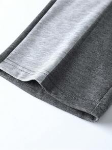 Hanorac cu glugă în culori solide pentru bărbați, cu talie elastică și pantaloni reglabili cu șnur, set sport pentru bărbați, design în culori contrastante, îmbrăcăminte sport pentru bărbați, potrivit pentru antrenamente la sală și drumeții în aer liber.