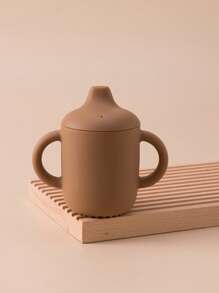 1PC Personalized Customization Name Children Silicone Sippy Cup Portable Water Bottle Kids Feeding Learning Cups Leakproof Toddler Bottles Solid Color Custom Tableware,Halloween Edit,Back To School Fashion,Christmas Gift