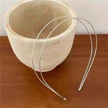 1 pieza Diadema de metal vintage importada de Corea, con borde delgado, broche de pelo presionado, diadema versátil para actividades al aire libre, accesorio para el cabello, tocado de oro, diadema, aro para el cabello