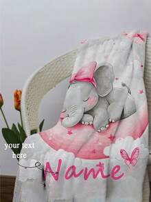 1 pezzo Coperta personalizzabile con motivi animali, 4 modelli disponibili, nome personalizzato, morbida e delicata sulla pelle, lavabile, carino personalizzato, unico, personalizzato, regalo ideale per famiglia, amici, adatto per divano, letto, sala da tè, camera da letto, soggiorno, sala da pranzo