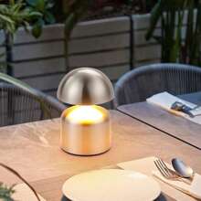 1 szt. Lampa bezprzewodowa, minimalistyczny design, złoty metal, przenośna lampa biurkowa LED z akumulatorem, 3 poziomy jasności, odpowiednia dla par, do jadalni, pokoju dziennego, salonu, sypialni