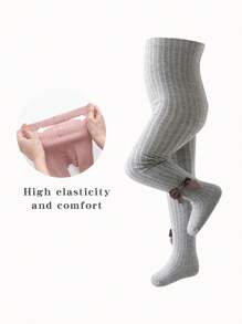 1 双婴儿幼儿紧身裤袜女童儿童紧身裤蝴蝶结紧身裤，风格甜美，适合搭配裙子外出穿着。 - 彩色 - 查看 29