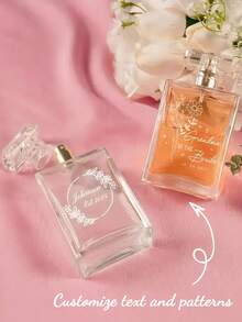 Customization 1pc Personalized Engraved Perfume Bottle - Custom Name & Pattern Wedding/Anniversary Gift - Elegant Floral Or Plain Glass Atomizer With Leakproof Golden-Cap - Refillable Travel Perfume Spray For Bridal Party - Ideal For Cosmetics & Fragrances, Reusable Gift, Bridal Party Favors, Sophisticated Design, Glass Perfume Bottle - 100ml - View 5