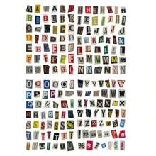 181 pièces / 4 feuilles Ensemble d'autocollants de l'alphabet, des chiffres et des symboles en anglais. Autocollants vintage pour scrapbooking, journalisation esthétique, journal de rebut. Kit de fournitures pour scrapbooking avec lettres autocollantes