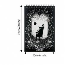 1PC Raven Gothic Notepad - Vintage Top-Spiral Steno Journal With 60lb Lined Paper | Dark Academia Writing Pad For Horror Authors, D&D Campaigns & Gothic Poetry