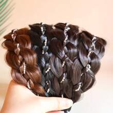 1pc Fashion Crystal-Like Headband, Versatile Hair Accessory - Hair Clip, Bohemian Style Decor For Tidy Hair, Hair Band, Makeup, Hair Hoop, Hair Accessories