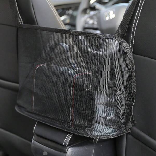 1pc Car Seat Gap Storage Net Bag, Vehicle Organizer Pouch