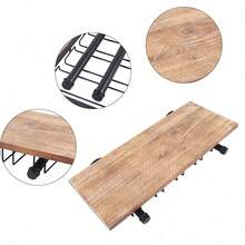 YUNRUX Wooden Wine Rack Wall Metal Wine Cabinet Wine Glass Holder With Glass Holder For Bar - Ginger - View 9