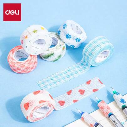 Deli 6-Pack Self-Adhesive Finger Protector Tapes (1" X 4.37yds) - 6 Varieties For Wrapping & Injury Prevention