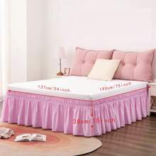 Wrap Around Dust Ruffle Bed Skirt - Dark Grey - For Queen Size Beds With 15 Inch Drop - Elastic Strap - Adjustable Pleated Bedskirt With Brushed Fabric And Wrinkle Free - For Women, Men, Kids & Teens - Multicolor - View 19