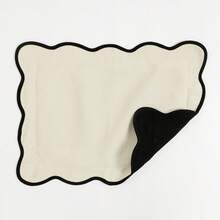 Lush Decor Coastal Chic Scalloped Edge Throw Pillow Cover 1 Piece 13" W X 20" L + 2.5" Flange, Dark Linen & Black - Couch Pillows - Decorative Pillows - Coastal Decor Halloween-Fall Decor-Room Decor - Vải lanh tối màu/Đen - Xem 4