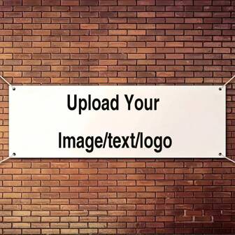 Customized Text Or Image Single Banner - Made Of Durable 100D Polyester Fiber Material, Available In Multiple Sizes. Reusable Fashion, Modern Customization, Personalized, Unique Gifts For Him Or Her, Boyfriend, Girlfriend, Dad, Mom, Family, Friends, Pet Anniversaries, Mother's Day, Halloween, Christmas Birthdays, Father's Day, Graduation Ceremonies,