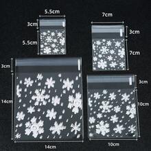 100pcs/Pack Transparent Snowflake OPP Self-Sealing Bags, Small Item Storage Bags, Jewelry Packaging Bags, Moisture-Proof And Dust-Proof Storage Bags, Christmas Gift Packaging Bags - Clear - View 6
