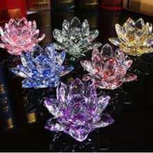 Crystal Lotus Centerpiece, Creative Home Decor Ornament For Living Room, Office Desk, Jewelry Cabinet - Multicolor - View 4