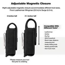 Perilogics - Funda de repuesto para Leatherman, Gerber. Bolsa de cierre magnético para Wave Plus Wingman Charge Surge Super Tool 300 sin señal P2 P4. Se adapta a herramientas de hasta 4.5 pulgadas de - 1 - Ver 5