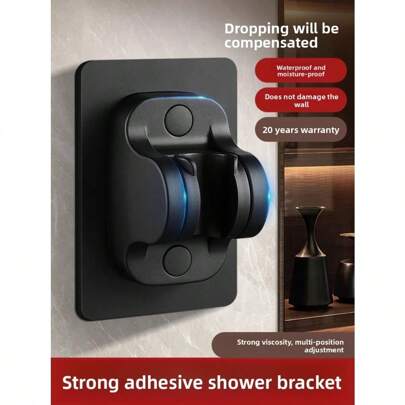No Drill Shower Head Holder, Bathroom Rain Shower Head Bracket, Shower Arm Holder, Shower Fixture Mounting Base