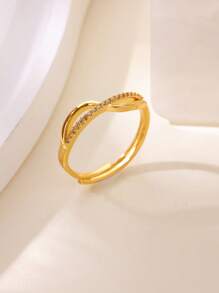 1pc Fashionable Simple Infinite Heart Rings For Women Stainless Steel Ring Wedding Jewelry Couple Birthday Gift Valentines