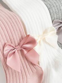 1 双婴儿幼儿紧身裤袜女童儿童紧身裤蝴蝶结紧身裤，风格甜美，适合搭配裙子外出穿着。 - 彩色 - 查看 7