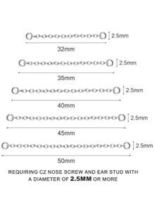 5PCS Nose Chain Surgical Steel Across Top Nose Piercing Jewelry - Double Nostril Bridge Jewelry For Women & Men, Black, Gold, Silver, Goth, Y2k, Halloween
