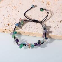1pc Seven Chakra Stone Braided Bracelet For Women - Multicolor - View 6