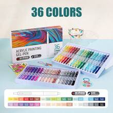 Bộ bút gel acrylic 90 màu Languo - Bút vẽ nghệ thuật nhiều lớp chuyên nghiệp, phù hợp cho học sinh, đầu bút mảnh 0.7mm, bút vẽ DIY trên thủy tinh/giấy/gỗ/giấy đen/cốc/nhựa, lý tưởng cho việc ghi chú và thủ công. - Nhiều màu - Xem 11