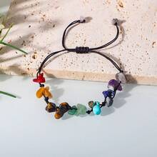 1pc Seven Chakra Stone Braided Bracelet For Women - Multicolor - View 7
