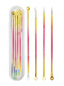 4Pcs Blackhead Acne Remover Acne Blackhead Removal Needle Facial Skin Pores Cleaning Set Tools,Blackhead Remover,Beauty,Skin Care Products,Spa,Self Care,Skin Care Tools,Face Care,Esthetician Supplies,Skin,Face Wash,Facial