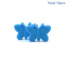 10pcs/Set 10 Colors Butterfly Silicone Beads, DIY Necklace Bracelet Earring Keychain Craft Jewelry Making Supplies