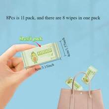 8pcs/Pack Reusable Adult Wet Wipes For Hand & Face Cleaning, Suitable As Christmas & New Year Gift